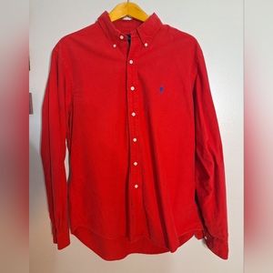 Ralph Lauren Red Button Up Size XL 100% Cotton
